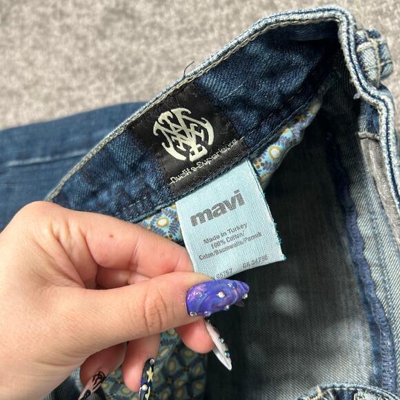 Mavi Matt Y2K Relaxed Wide Leg Baggy Size 38x30 Medium Wash Denim Jeans - Picture 8 of 11